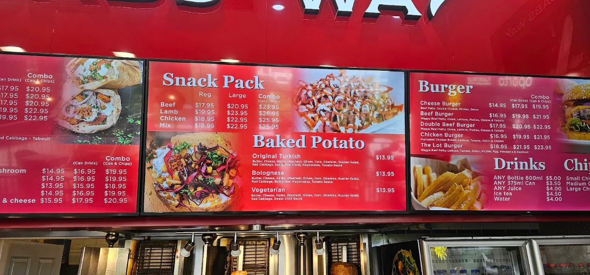 Menu, Norwest Kebab House