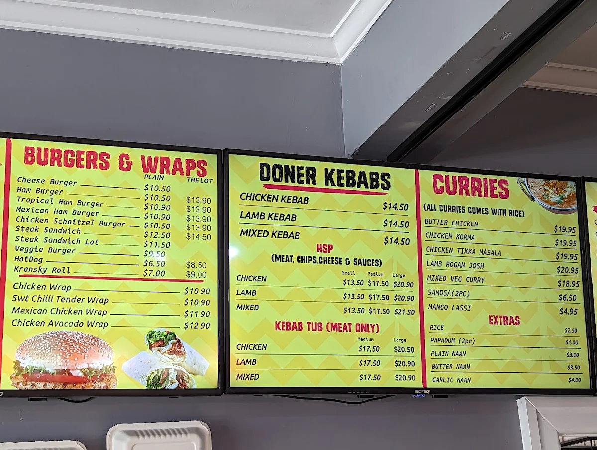 Menu, SUGAR R SPICE