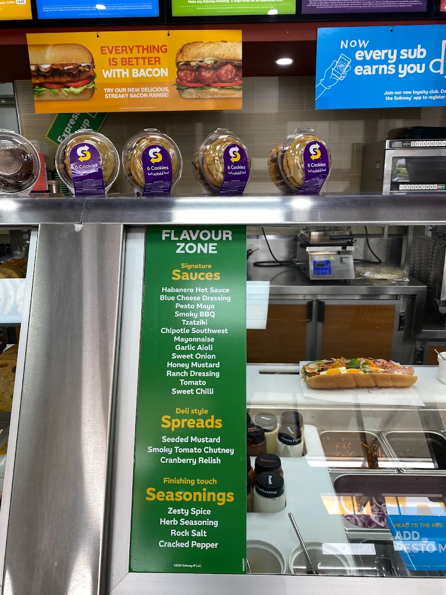 Menu, Subway