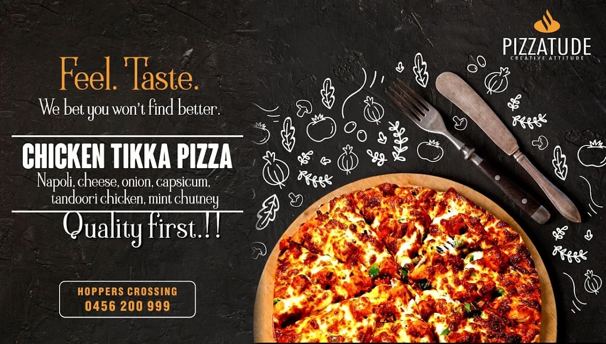 Menu, Pizzatude(Fully Vegetarian)