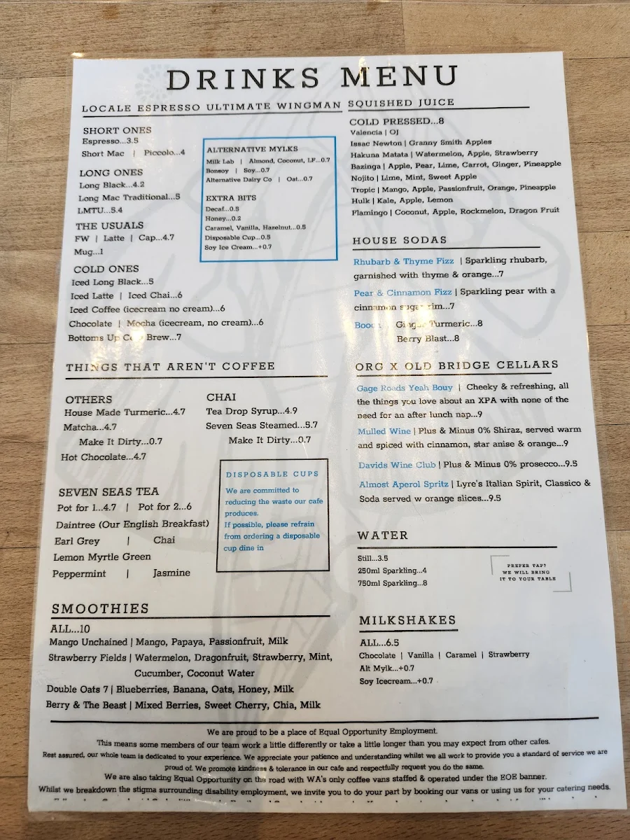 Menu, Our Ruby Girl
