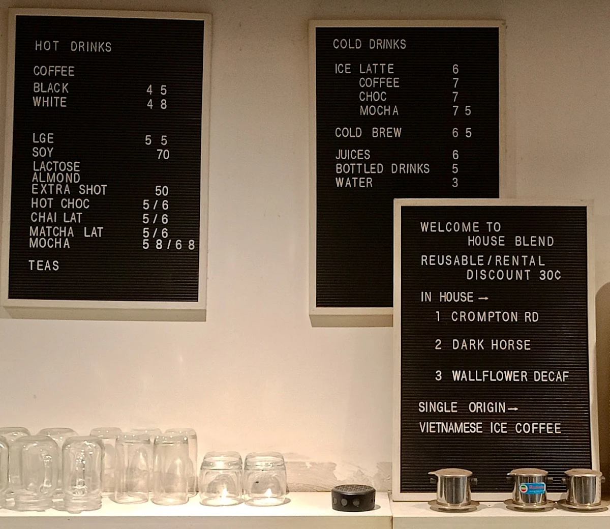 Menu, House Blend (By Zelos)