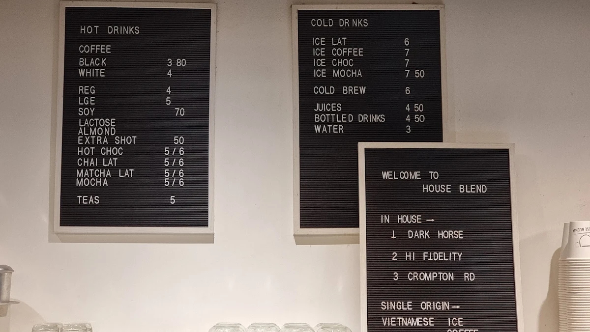 Menu, House Blend (By Zelos)