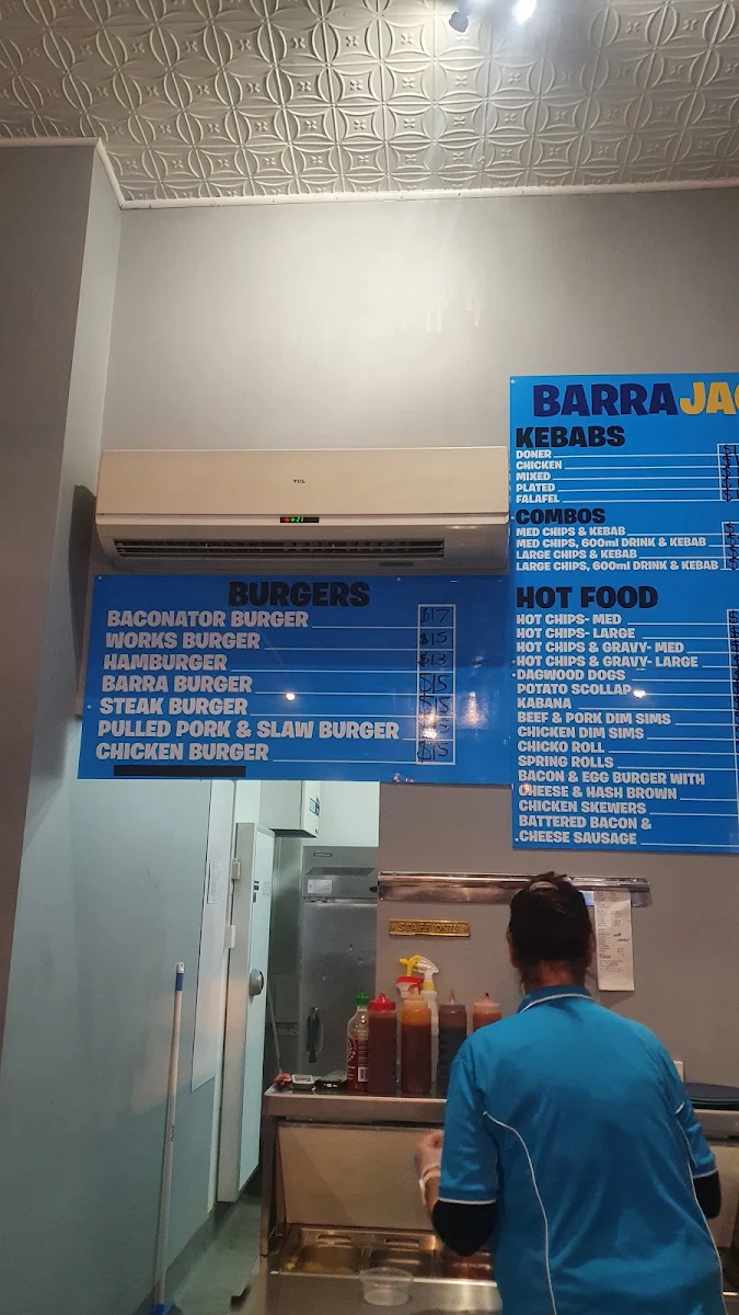 Menu, Barra Jacks Tenterfield