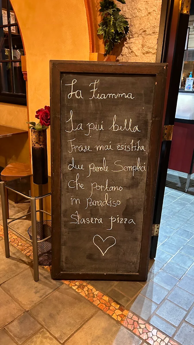 Menu, La Fiamma Woodfired Pizzeria Restaurant