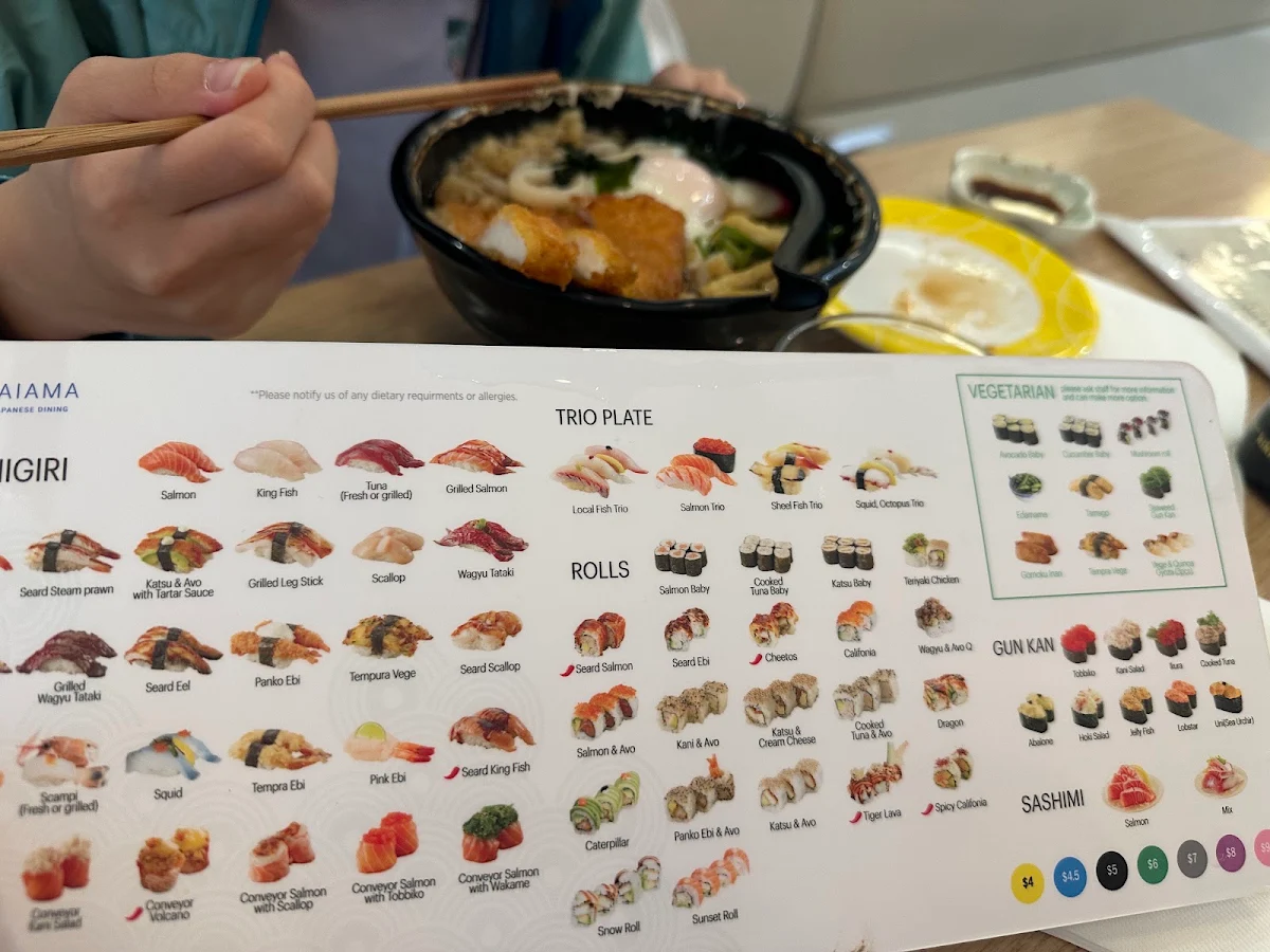 Menu, Kaiama Rhodes
