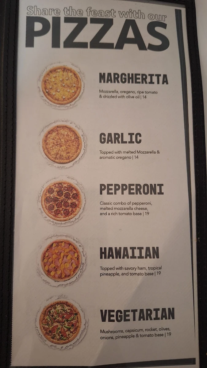 Menu, Milano Grill & Bar