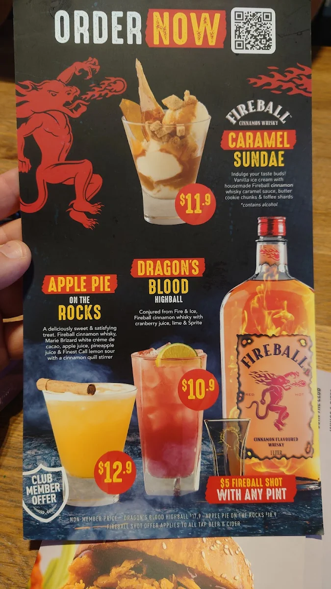 Menu, The Sporting Globe Bar & Grill Mordialloc