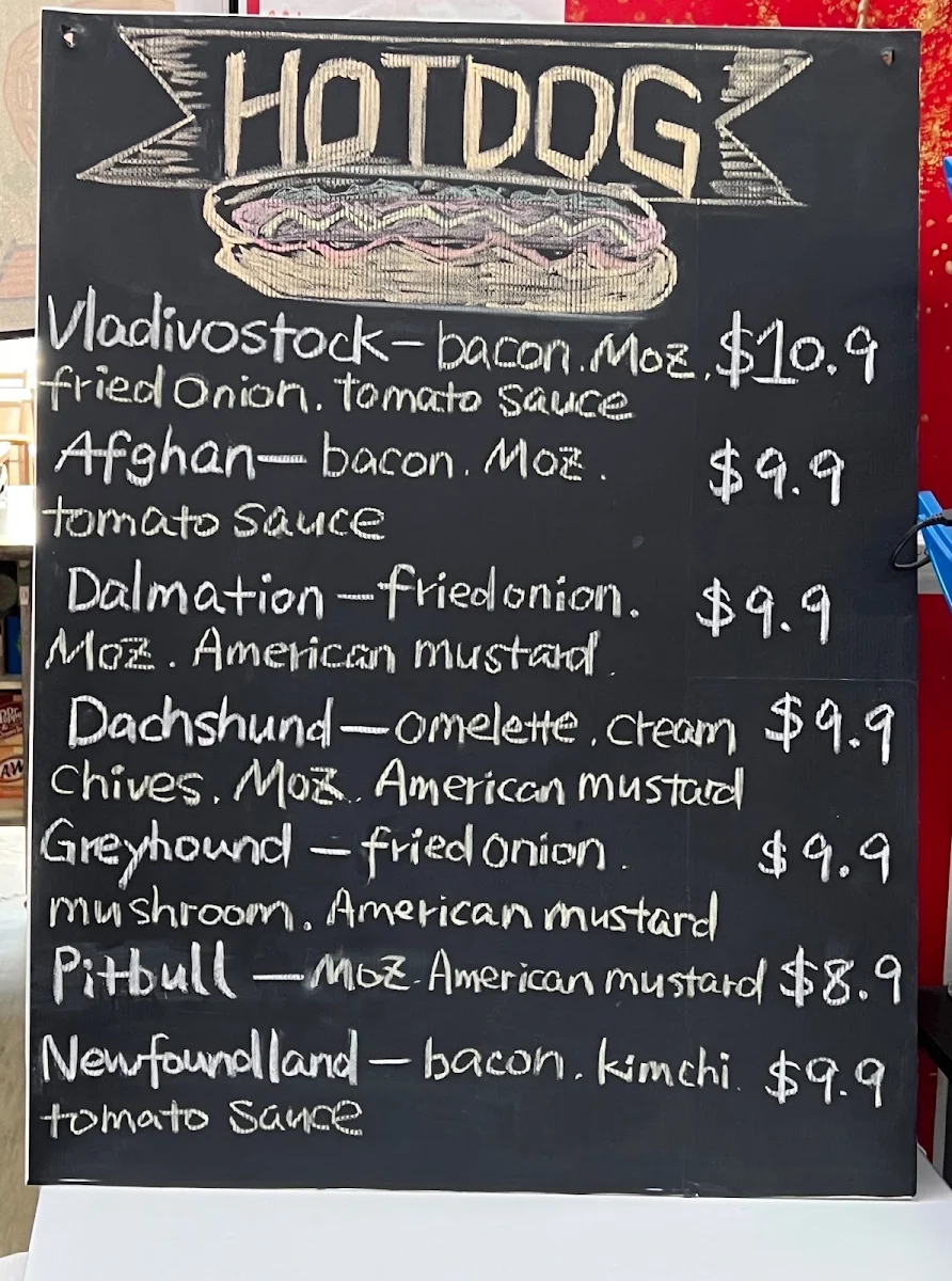 Menu, Le Dog House