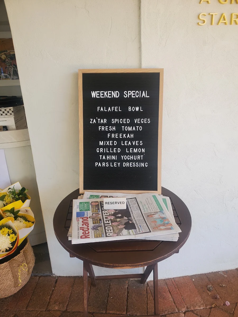 Menu, Citron Bayside