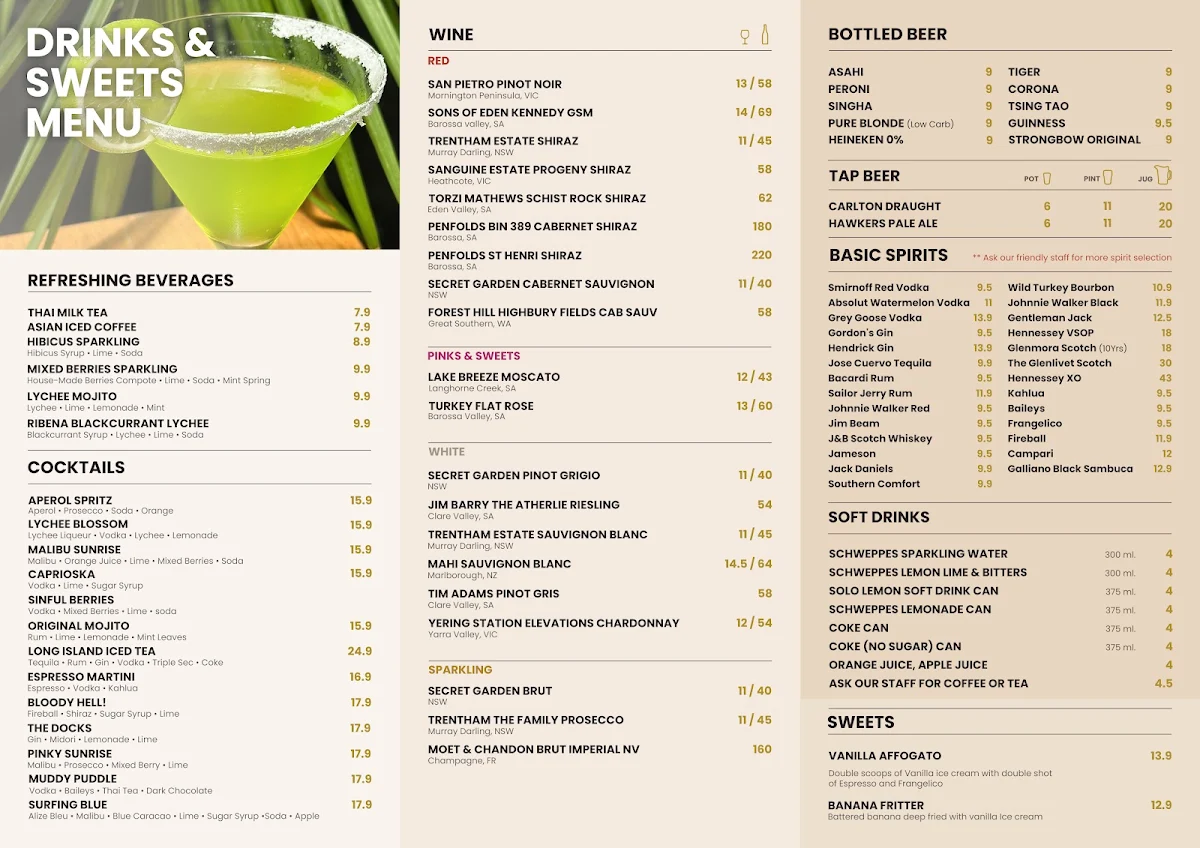 Menu, Merchant Society