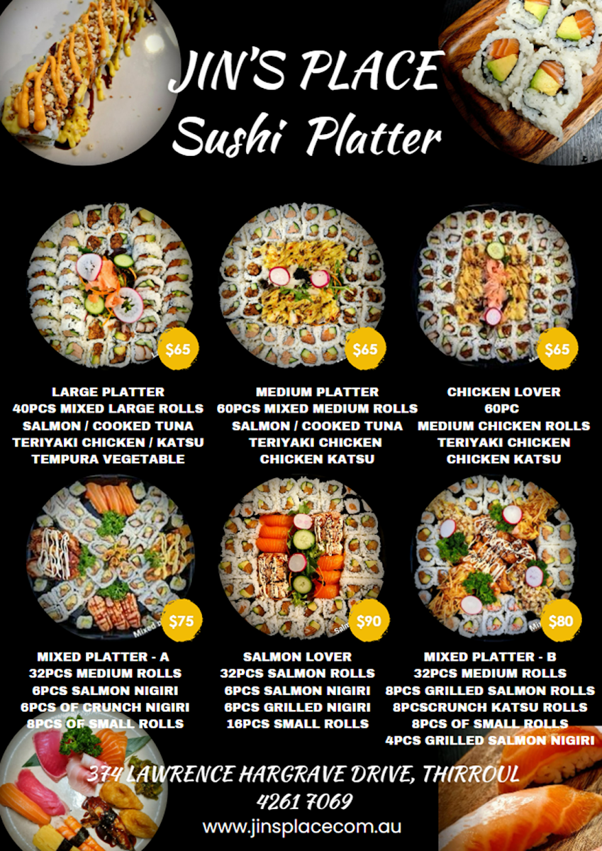 Menu, JIN'S PLACE