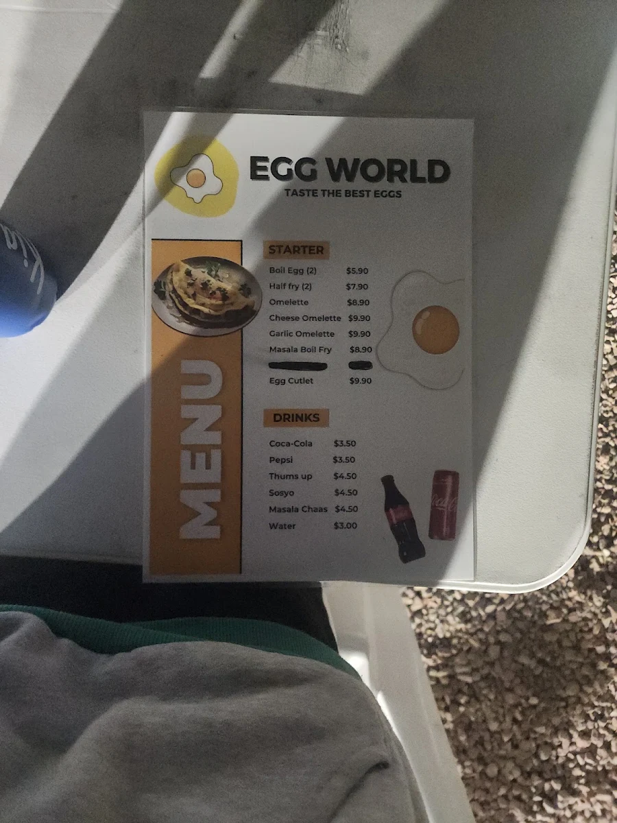 Menu, Eggworld