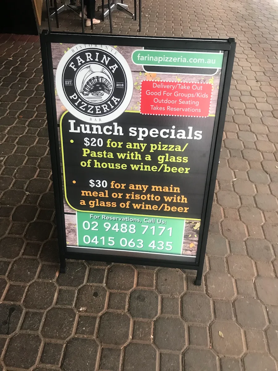 Menu, Farinas Turramurra