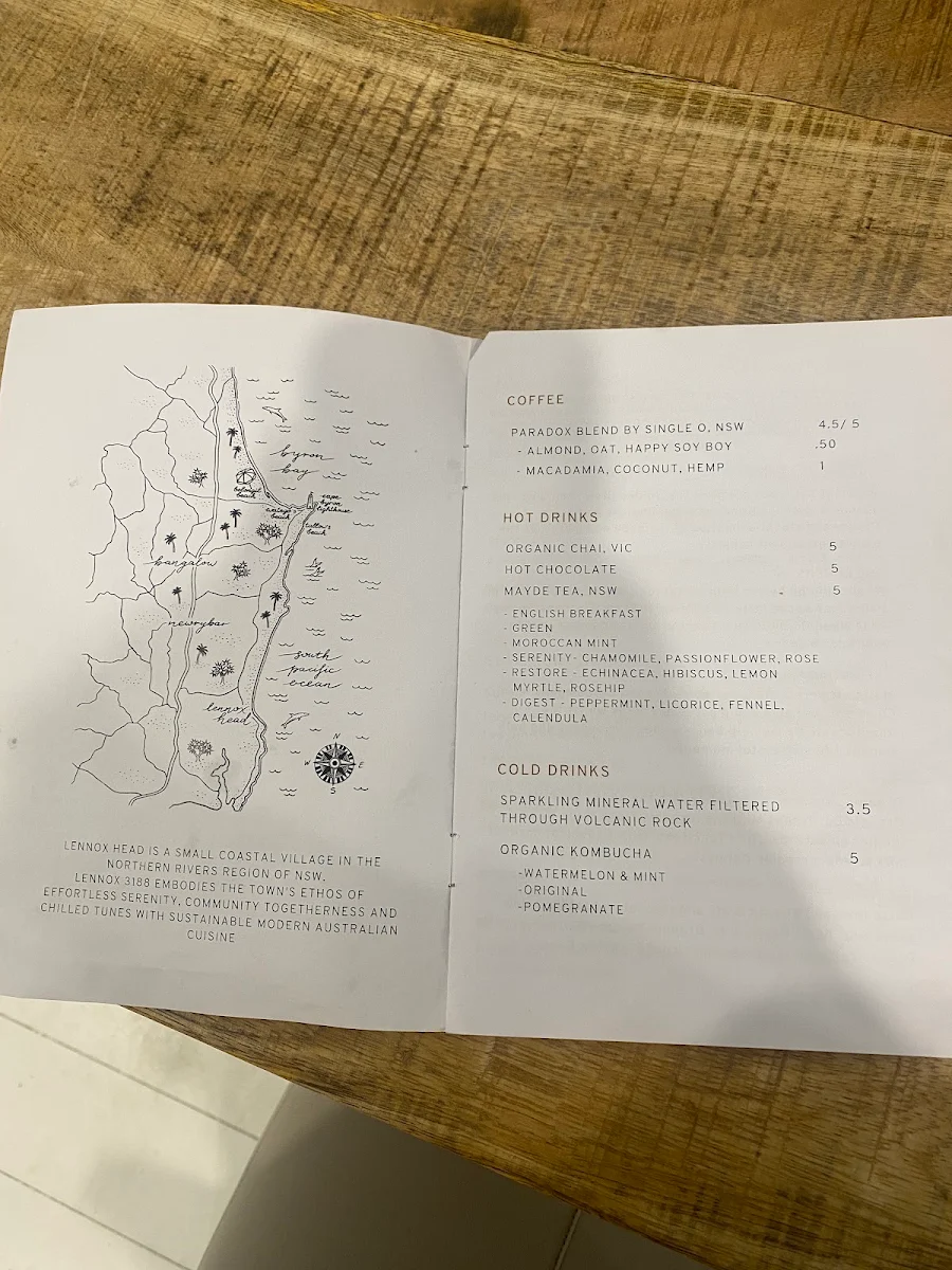 Menu, Lennox 3188
