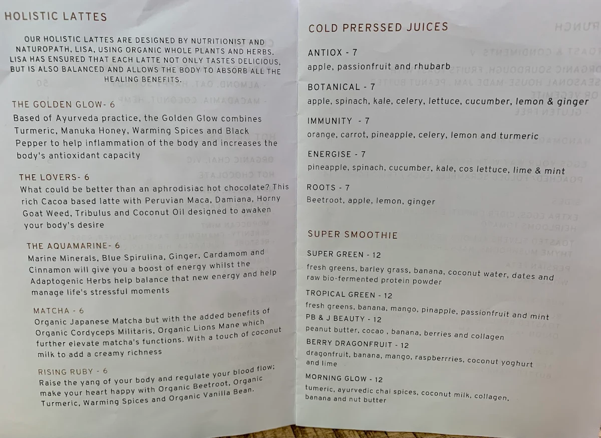 Menu, Lennox 3188