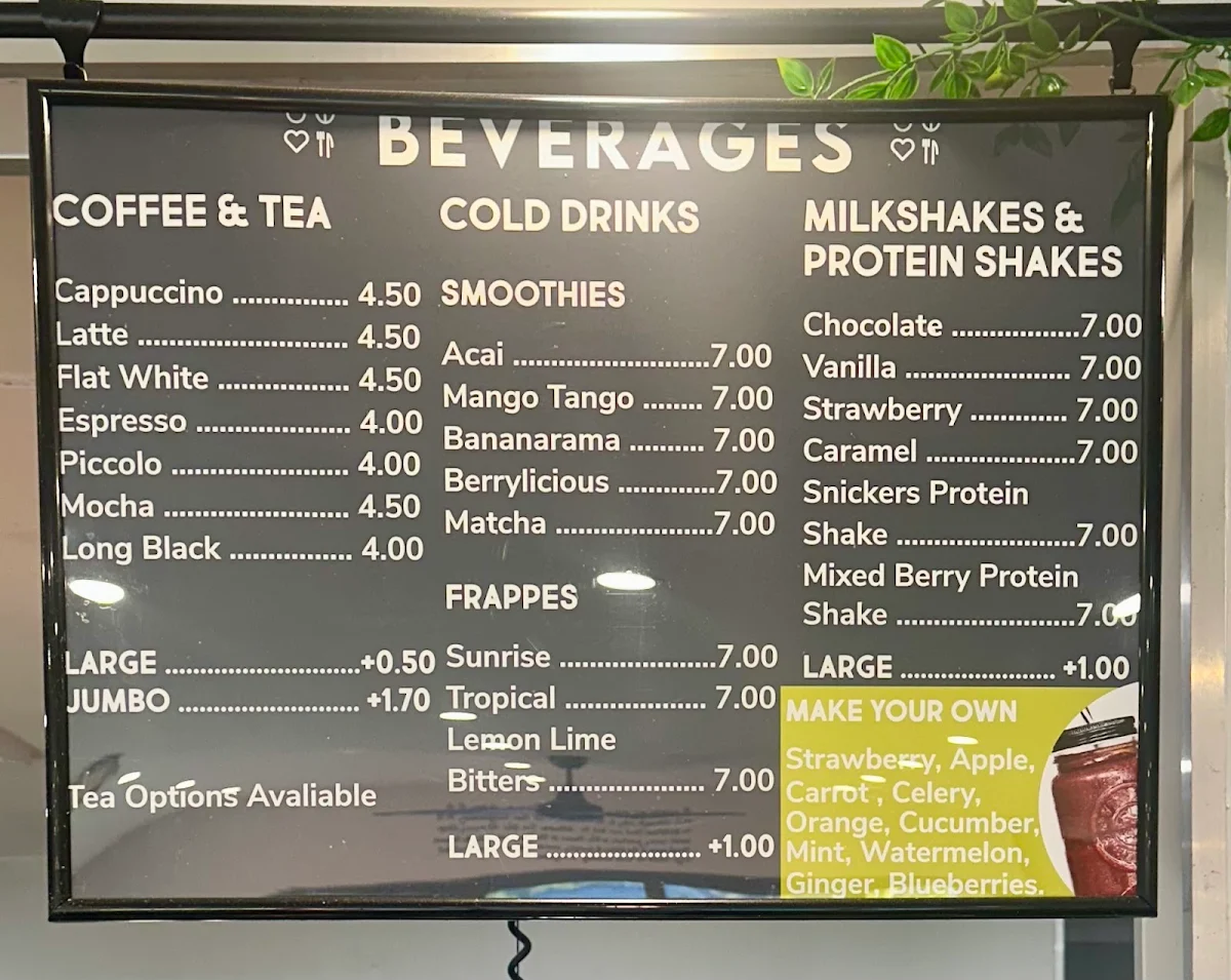 Menu, Heebie Jeebz