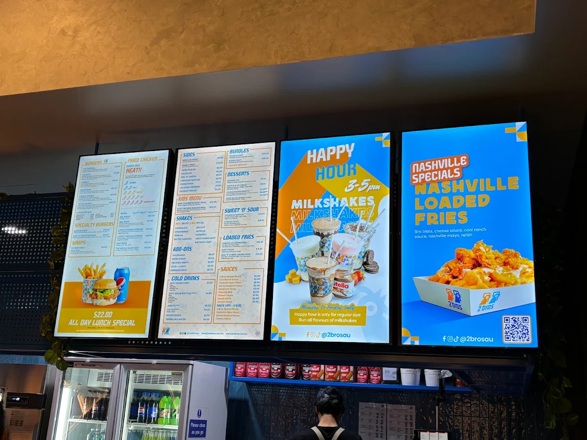 Menu, 2 bros Slacks Creek