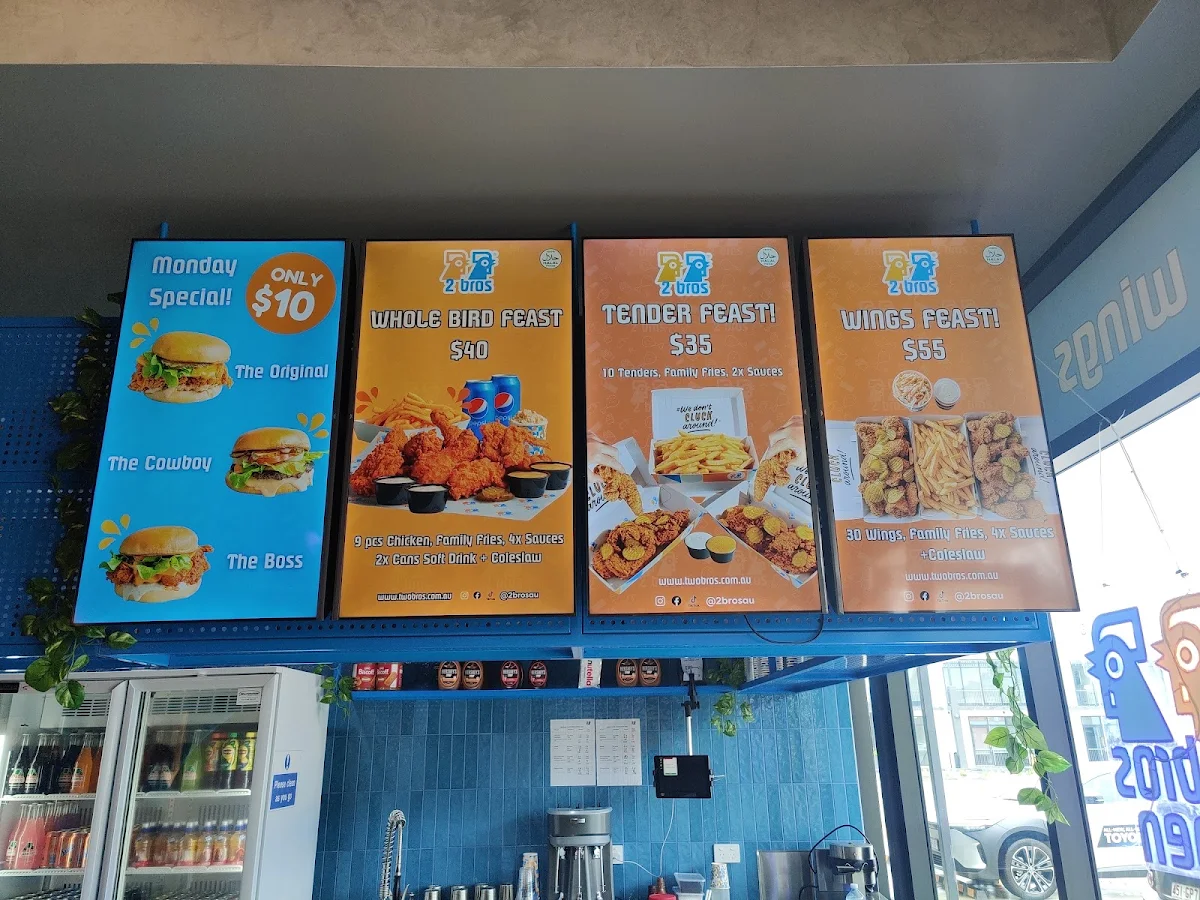 Menu, 2 bros Slacks Creek
