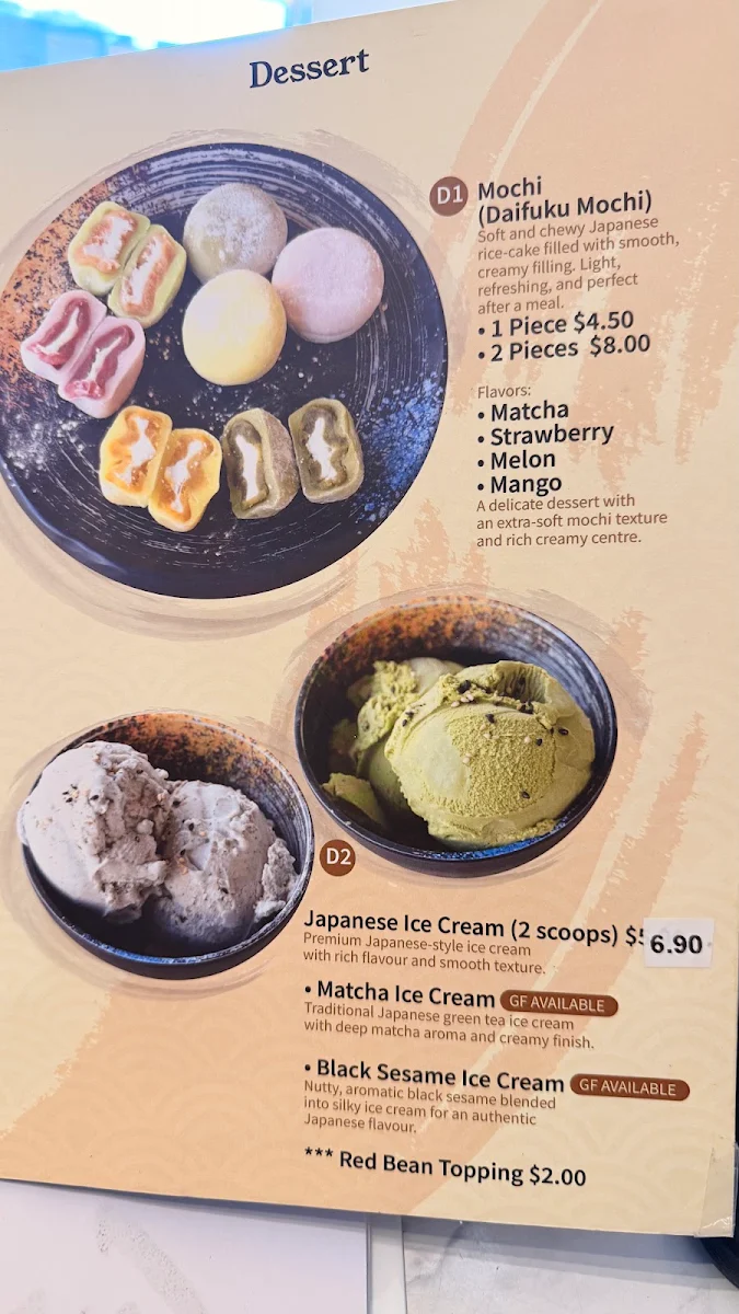 Menu, KINJI NOODLE AND RICE