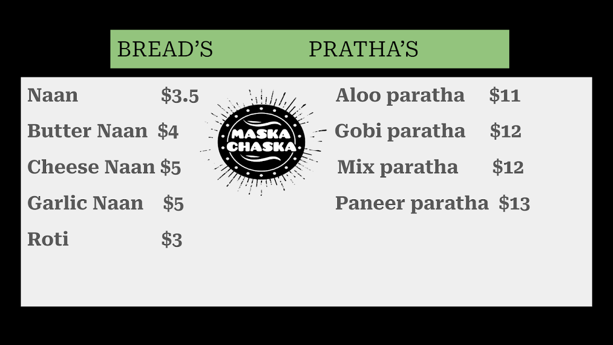 Menu, Maska Chaska