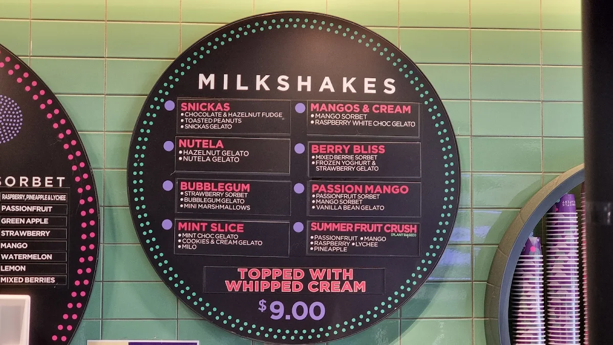 Menu, Augustus Gelatery + Acai Waurn Ponds