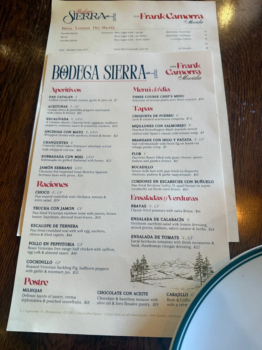 Menu, The Piper Street Wine Company