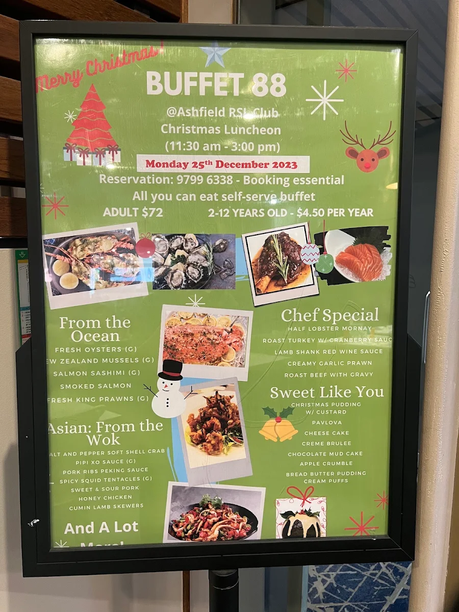 Menu, BUFFET 88