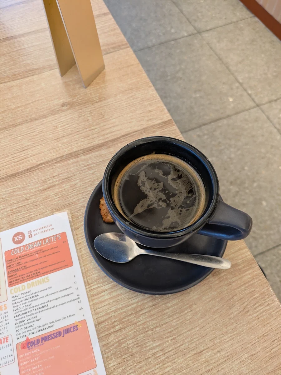 Menu, XS Espresso Kellyville Grove