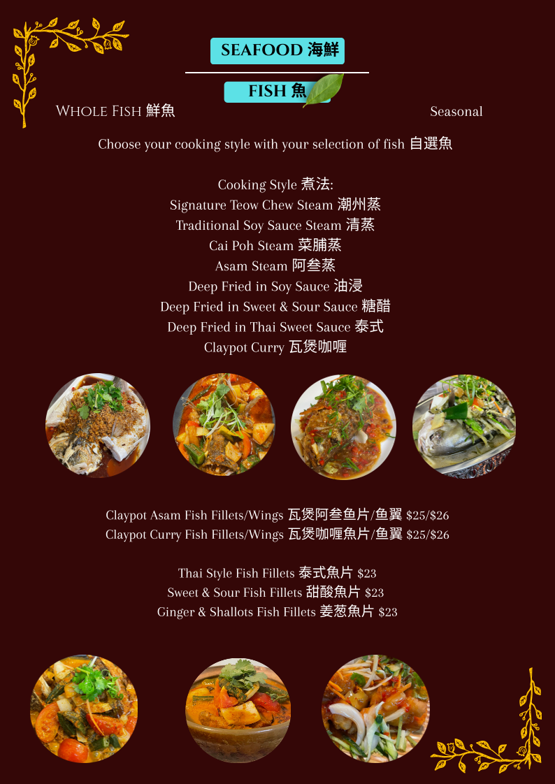 Menu, Jack Pot Cafe