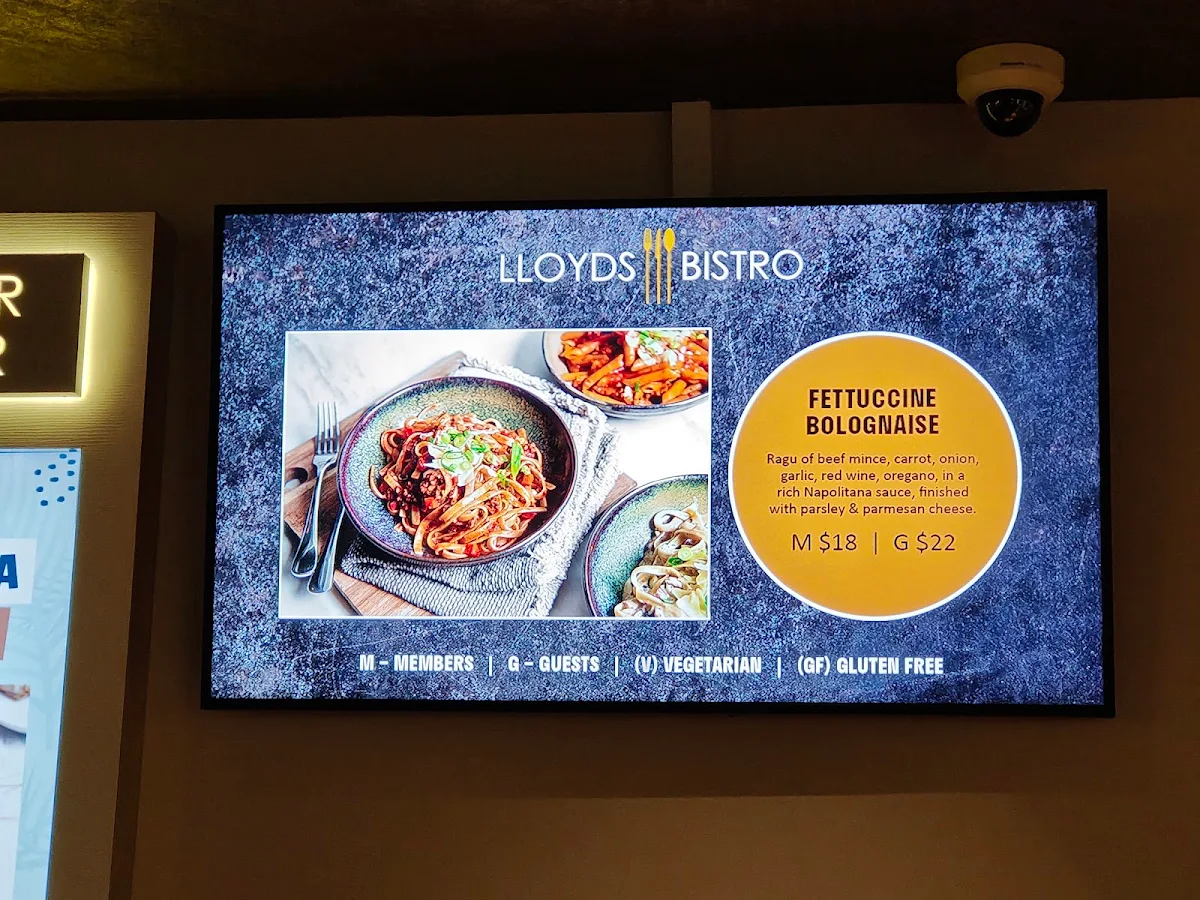 Menu, Lloyd's Bistro Lidcombe
