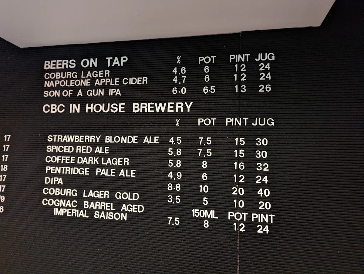 Menu, Post Office Hotel Pub & Dining Hall