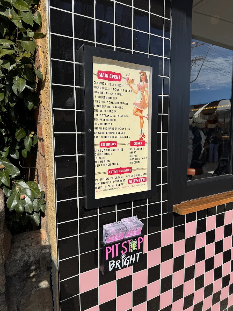 Menu, Pit Stop Bright
