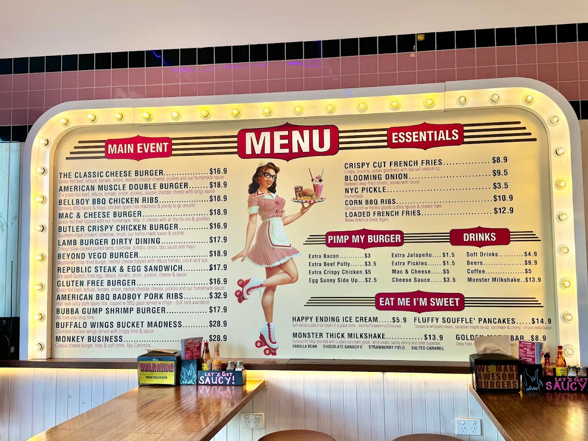Menu, Pit Stop Bright