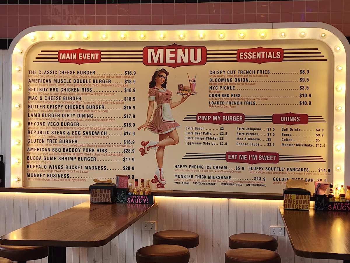 Menu, Pit Stop Bright