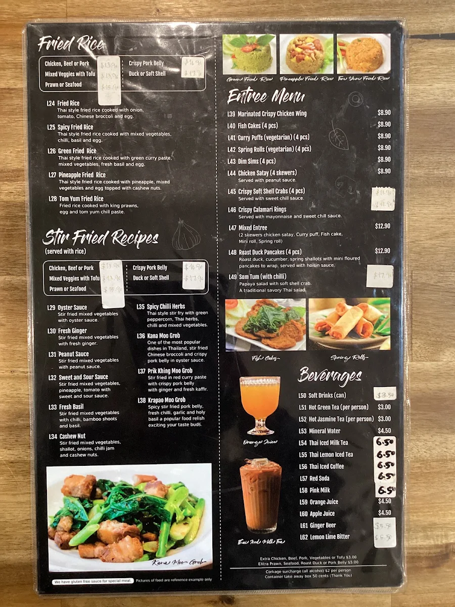 Menu, Thai Recipe