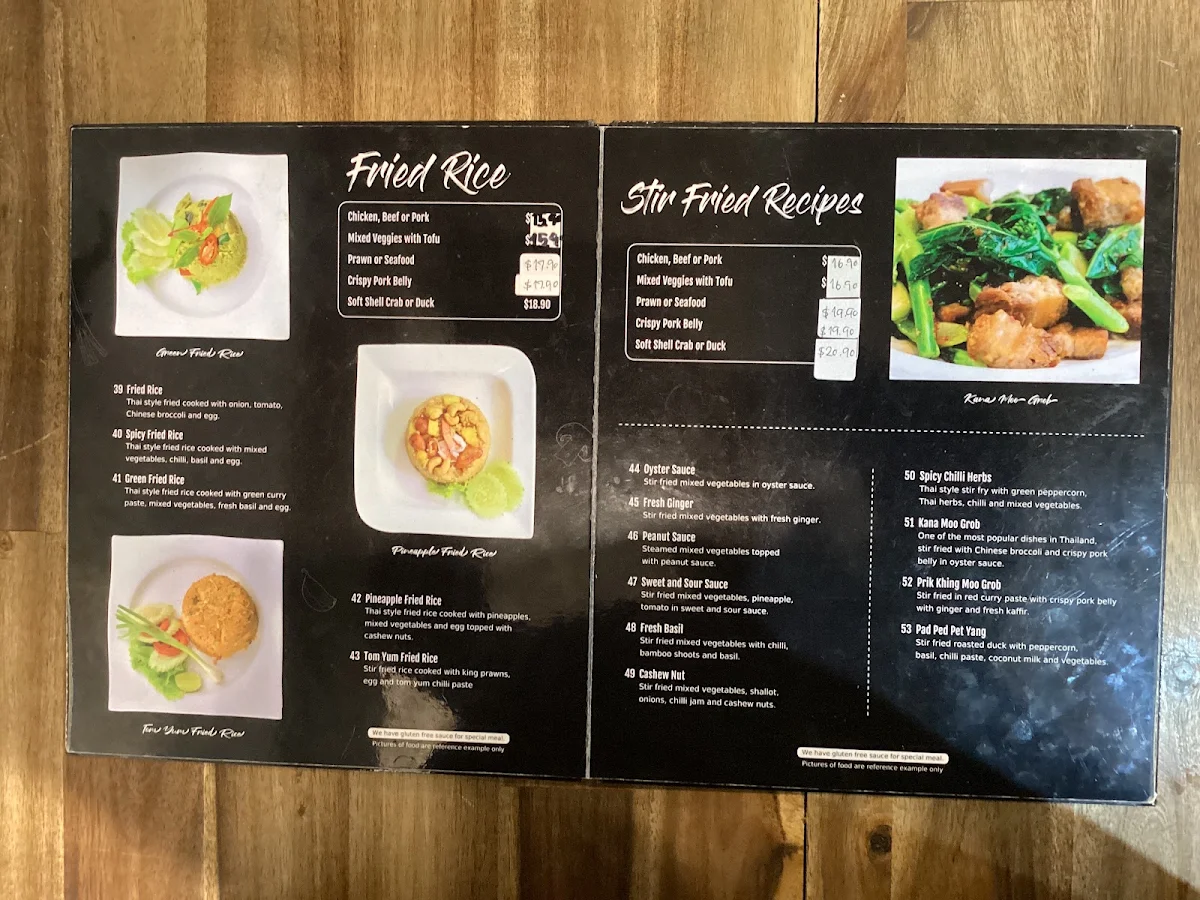 Menu, Thai Recipe