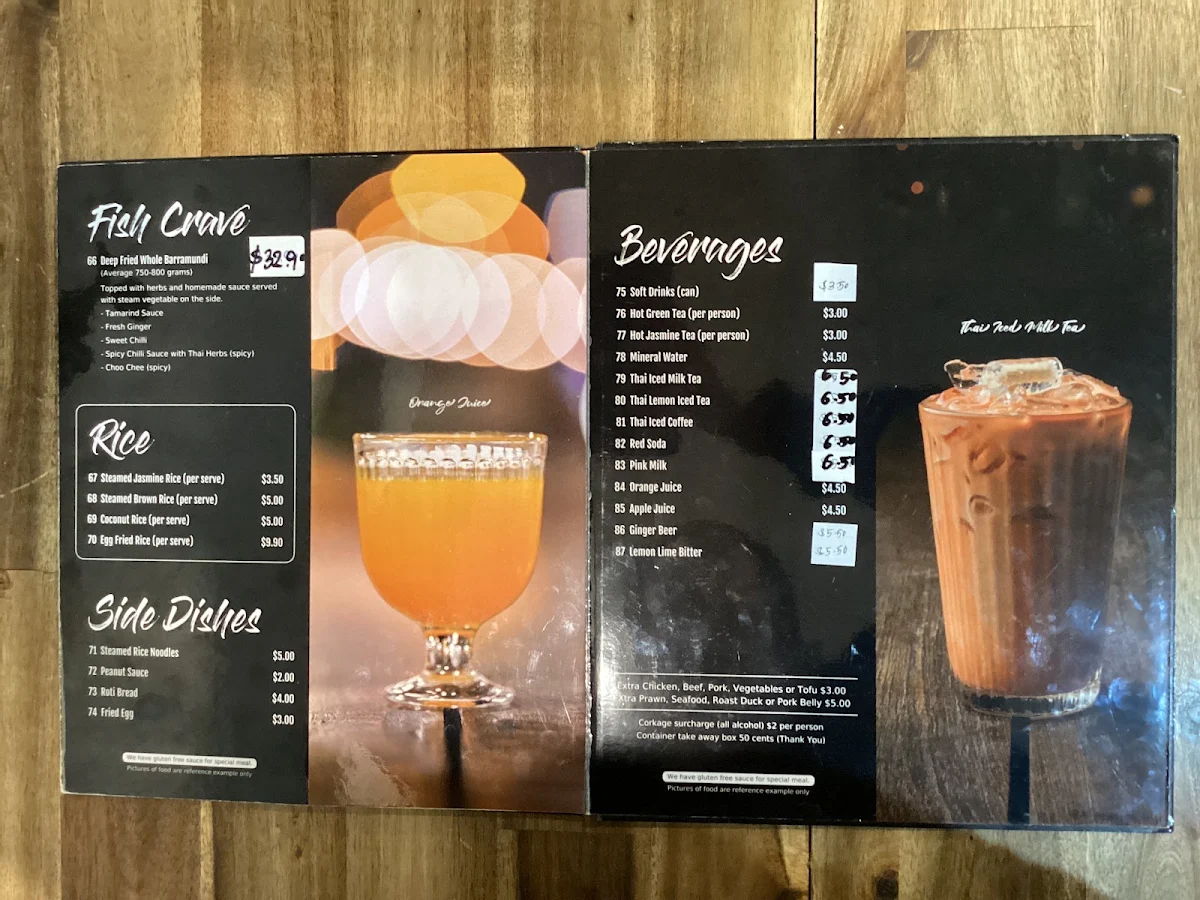 Menu, Thai Recipe