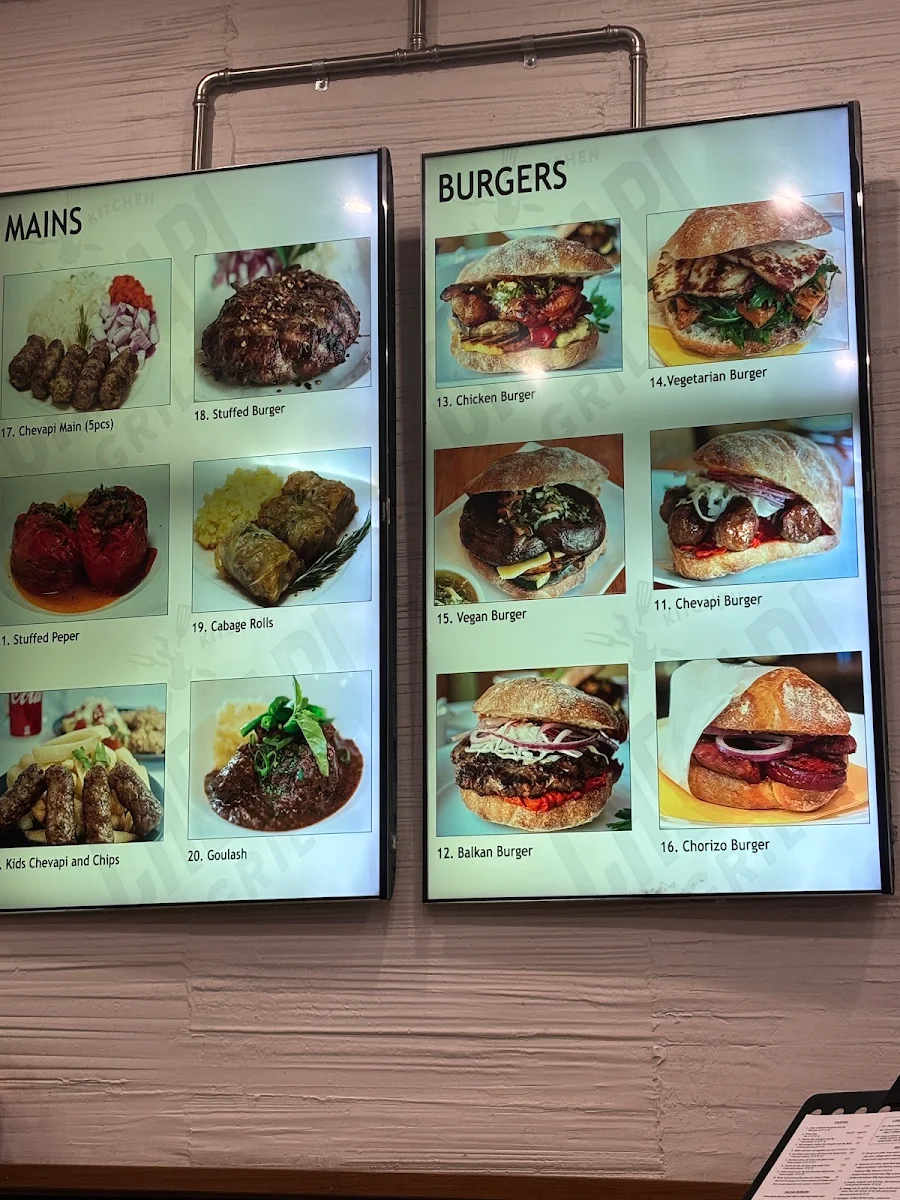 Menu, Chevapi Grill Balkan Kitchen