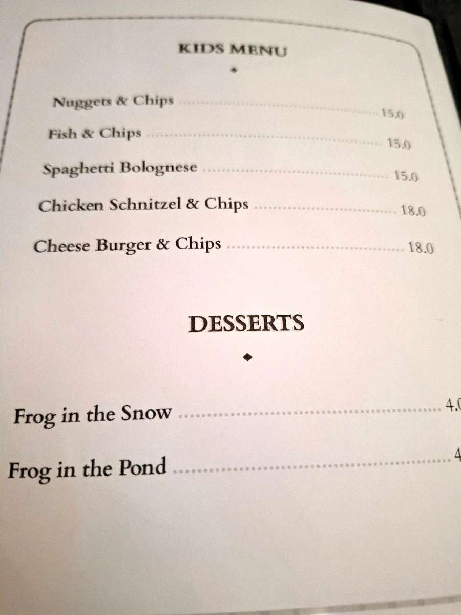 Menu, The Stump