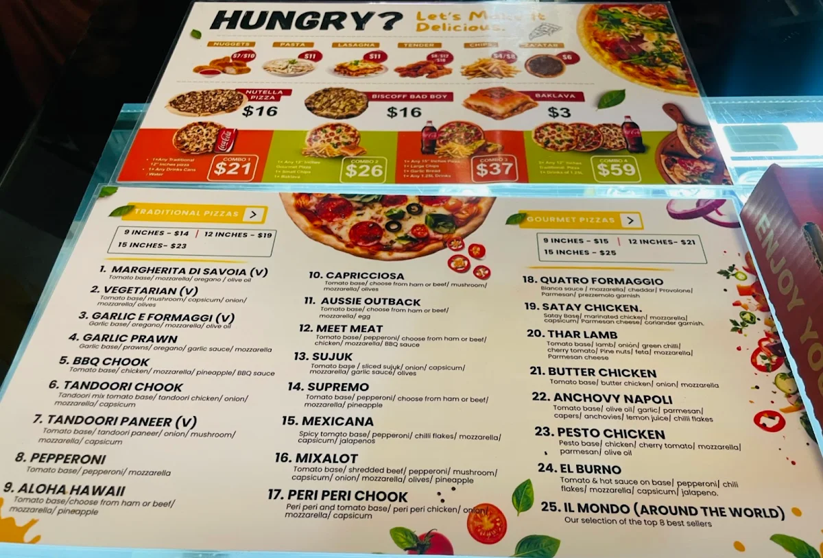 Menu, Smoke & Slice Pizza Kebab Fitzroy