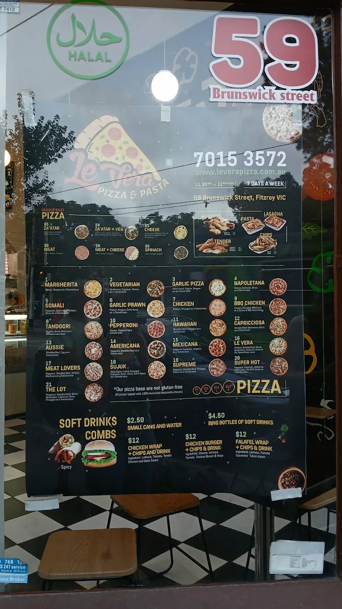Menu, Smoke & Slice Pizza Kebab Fitzroy