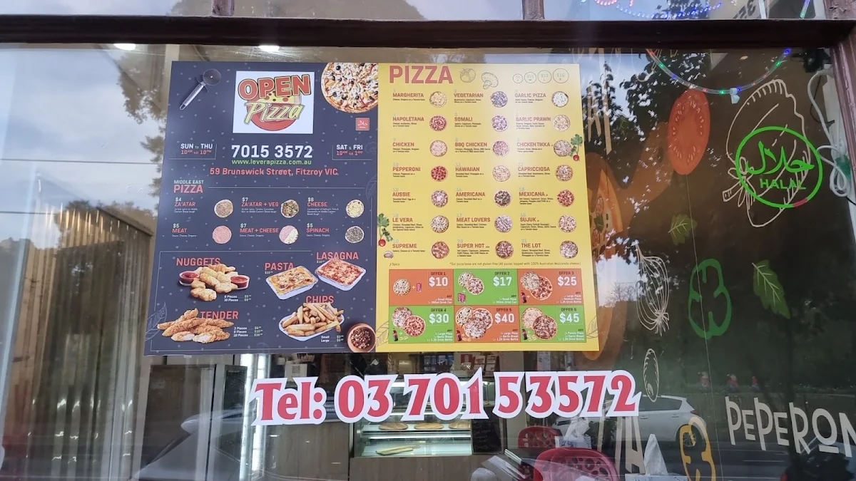 Menu, Smoke & Slice Pizza Kebab Fitzroy