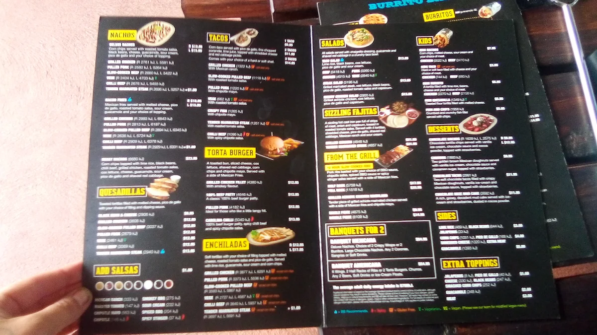 Menu, Burrito Bar Sale