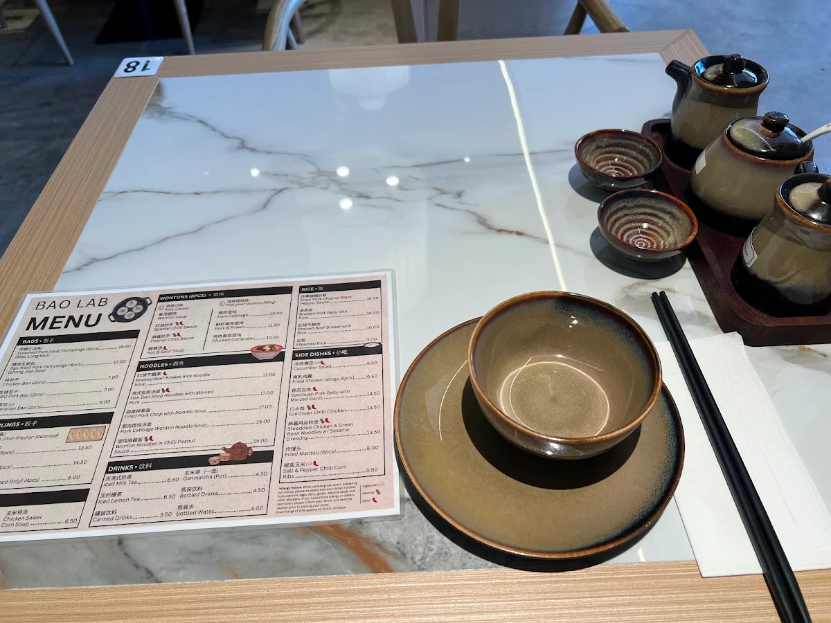 Menu, BAO LAB