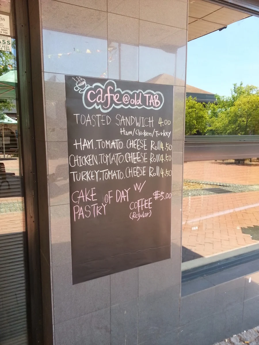 Menu, (Only Coffee) The Old Tab Cafe