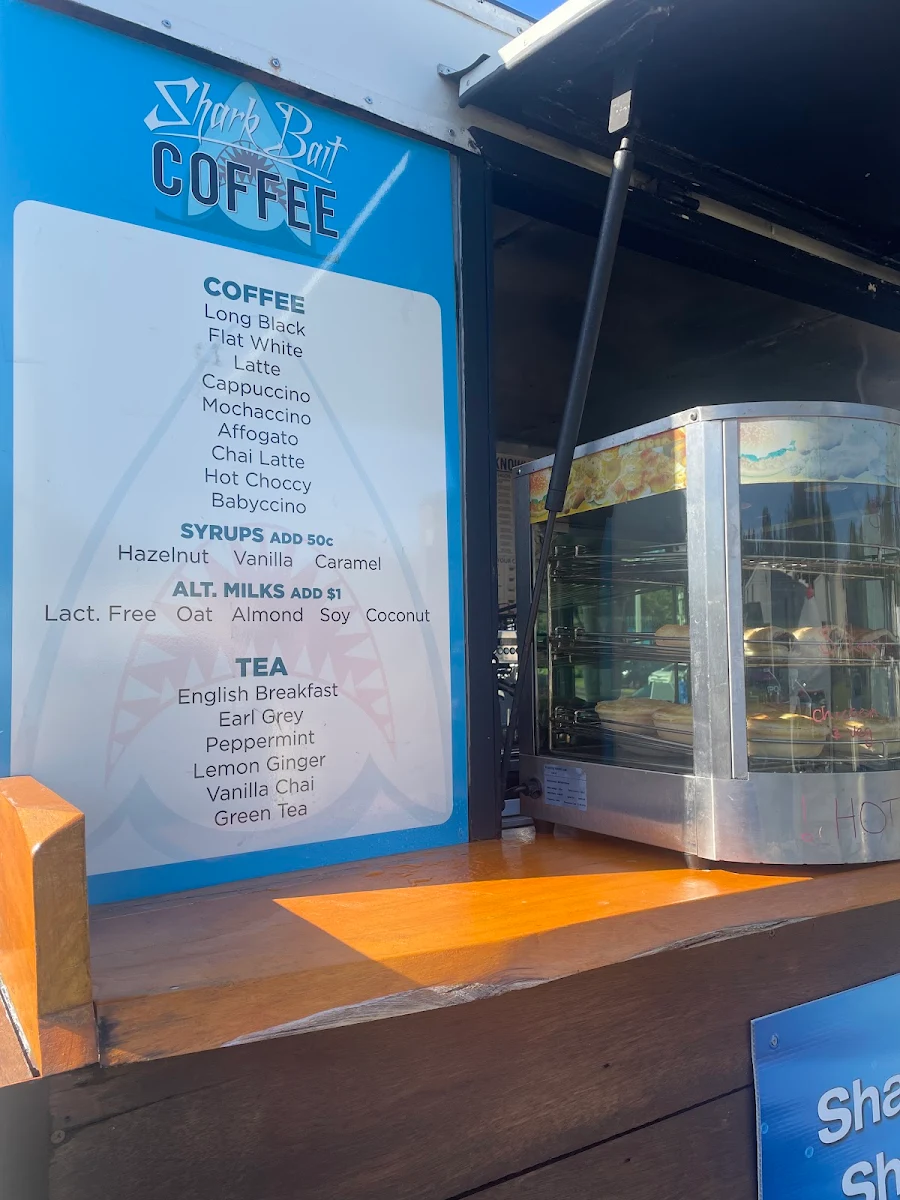 Menu, Shark Bait Coffee