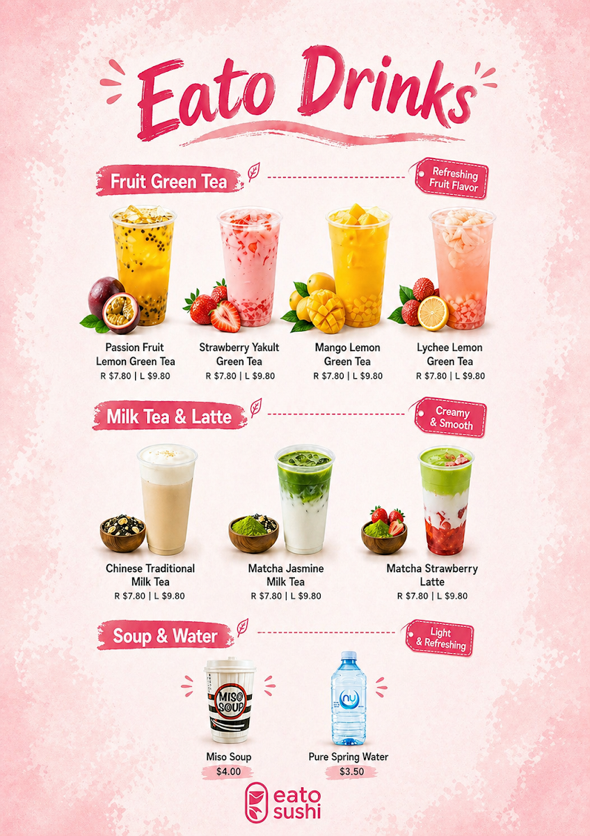 Menu, Eato Sushi