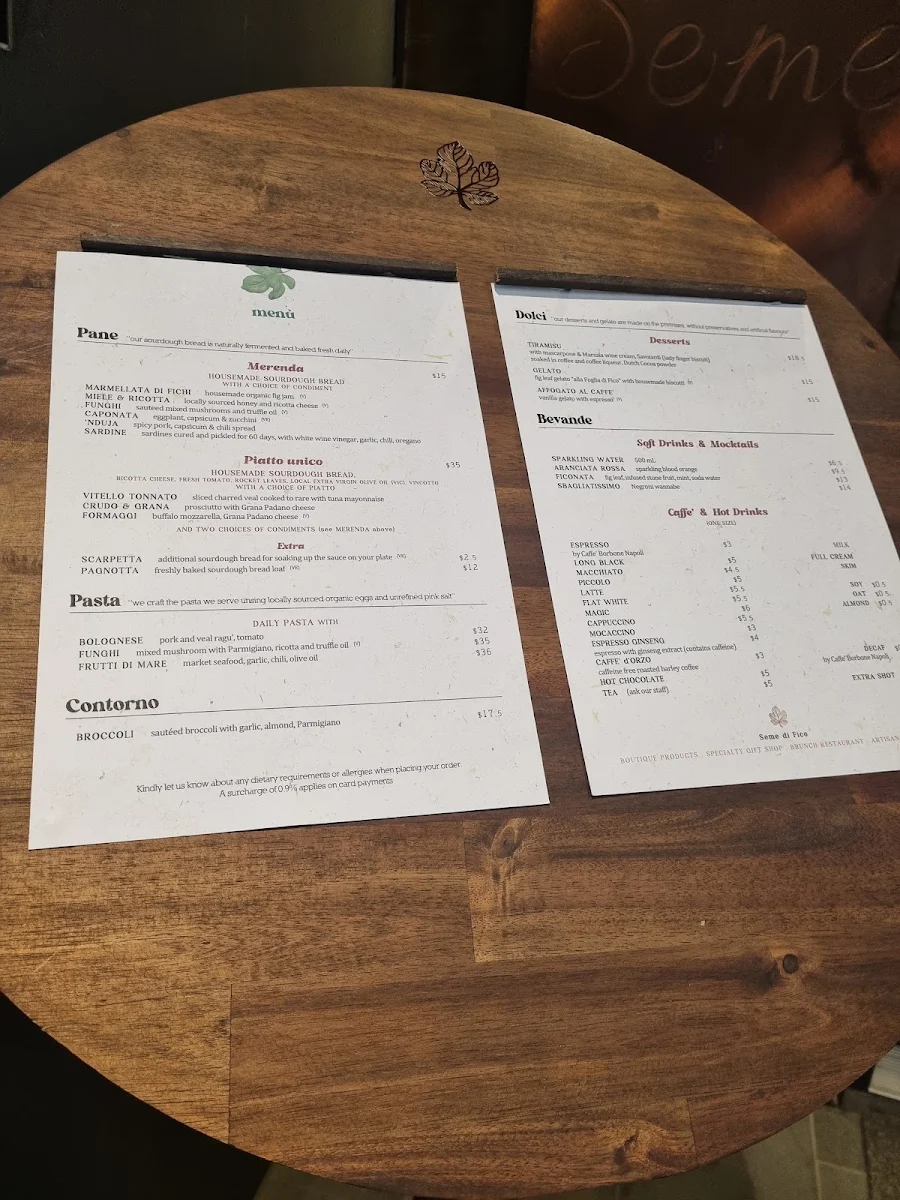 Menu, Seme di Fico