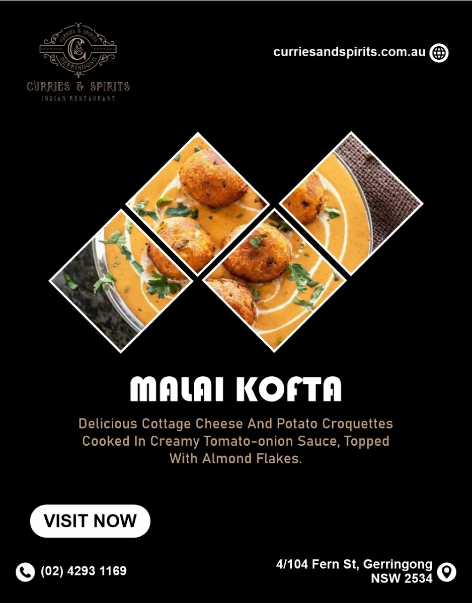 Menu, Curries & Spirits